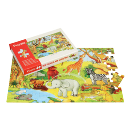 Houten Legpuzzel Wilde Dieren 88 st.