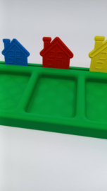 Sorteerstraatje met 4 Huisjes