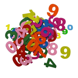 Houten cijfers 50 st.