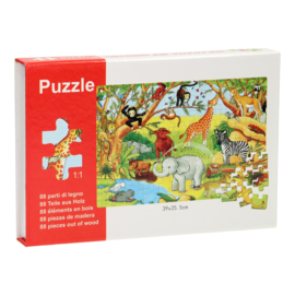 Houten Legpuzzel Wilde Dieren 88 st.