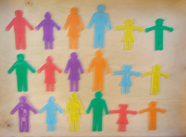 Tickit SiliShapes Mensfiguren 6 st. Rainbow