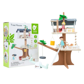 Classic World Houten Poppenhuis Boomhut, 31dlg