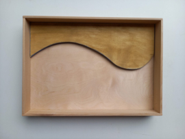 Houten Speelplateau Blauw/Bruin