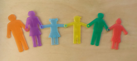 Tickit SiliShapes Mensfiguren 6 st. Rainbow