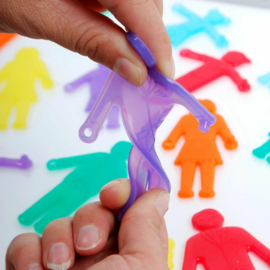 Tickit SiliShapes Mensfiguren 6 st. Rainbow