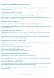 PDF Thema Lente – Set van 16 kaartjes  met 15 activiteiten