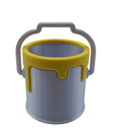 Emmertje met verfspetters in Geel, Blauw, Groen of Rood Thema Kunst