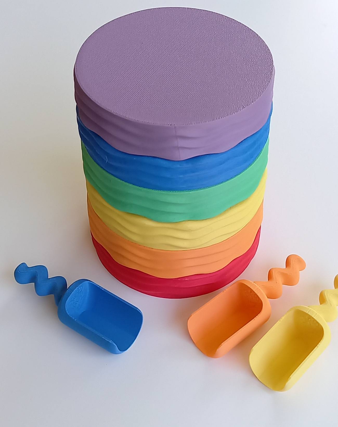 Grennn 'Wave' Regenboogbakjes set 6 st.