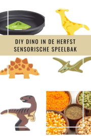 DIY Dino in de Herfst Sensorische Playtray