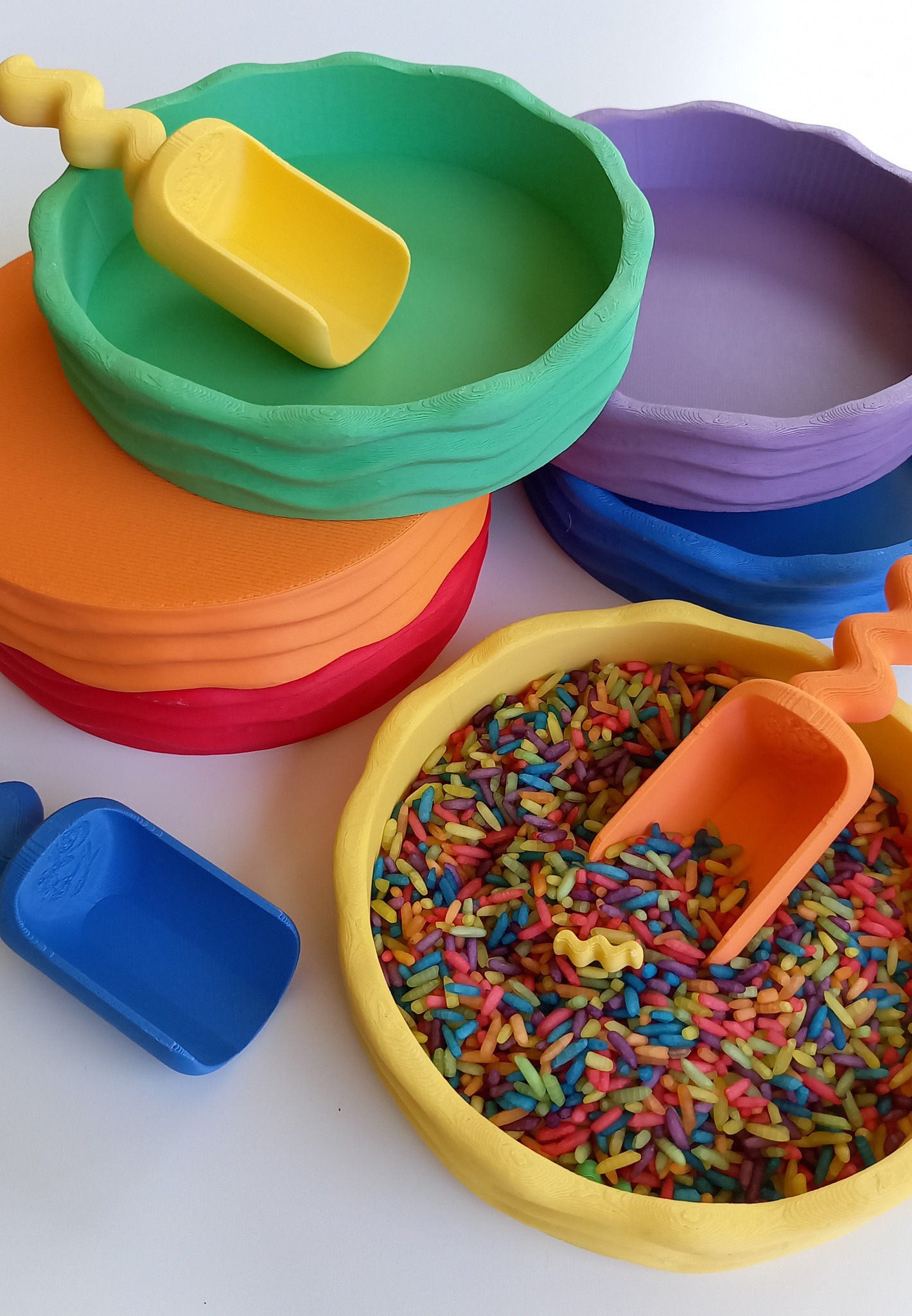 Grennn 'Wave' Regenboogbakjes set 6 st.