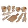 Mini houten potjes etc. 10 st.