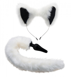 White Fox Buttplug & Haarband Set