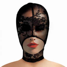 Lace Seduction Bondage Masker - Zwart