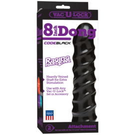 CodeBlack - Raging Hard Dildo - 8" / 20 cm