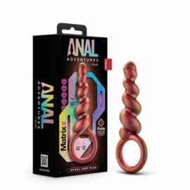 Anal Adventures Matrix - Spiral Loop Anaal Plug - Koper