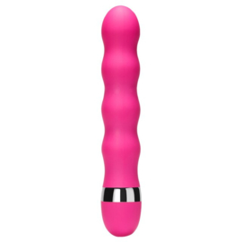 Roze geribbelde  G-spot vibrator