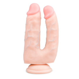 Realistische Dubbele Dildo Met Zuignap - 18 cm