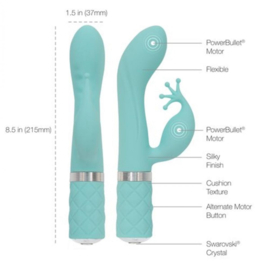 Pillow Talk - Kinky Rabbit & G-Spot Vibrator - Teal