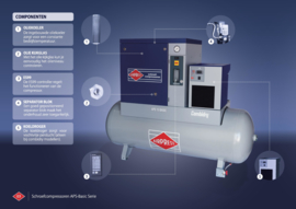 Airpress Schroefcompressor APS 4 Basic Combi