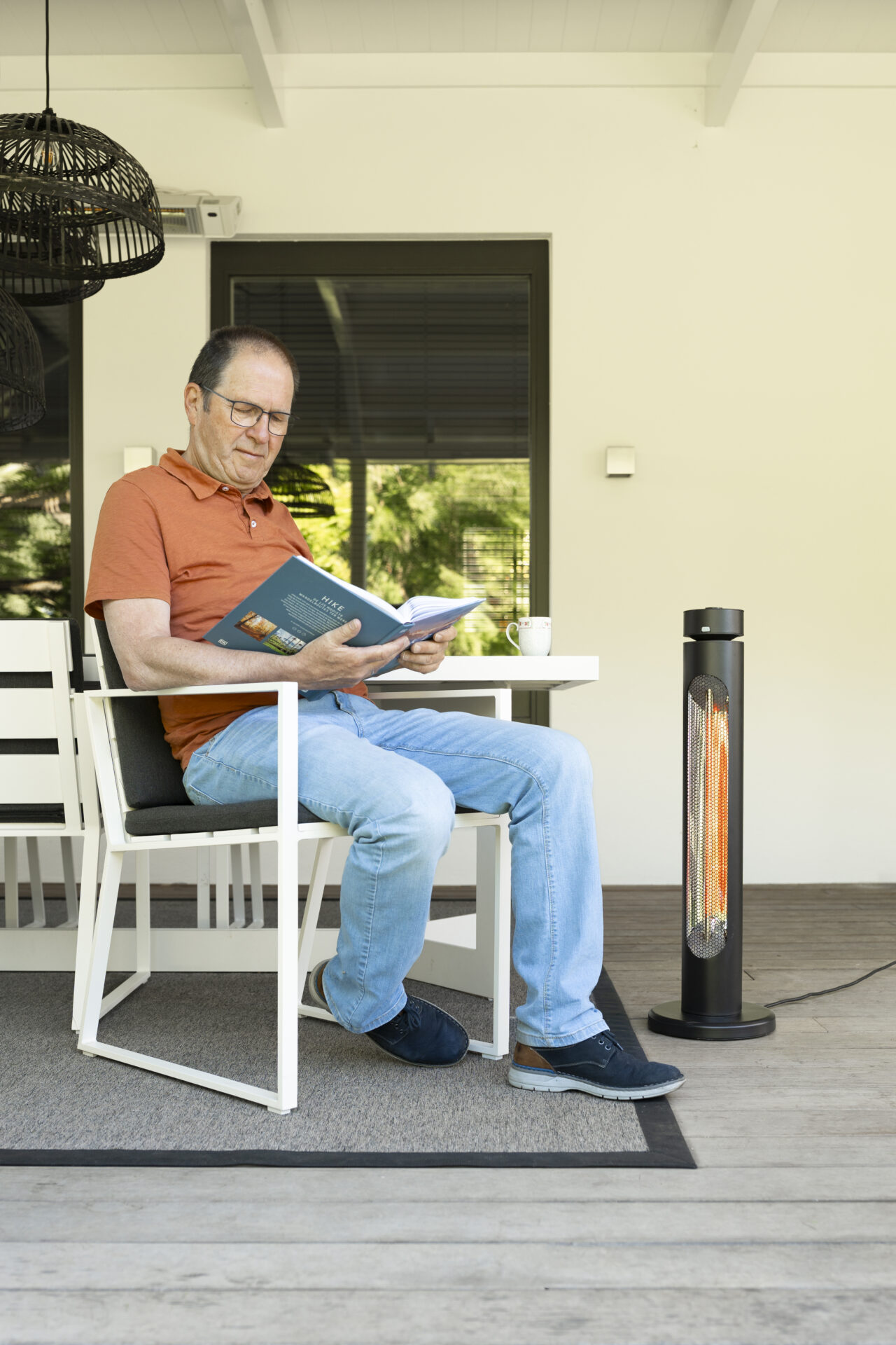 Golden 2000 Shadow Tower elektrische staande terrasverwarmer