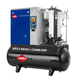 Airpress shroefcompressor APS 4 Basic i-Combi Dry met adsorptiedroger