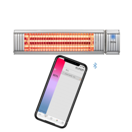 Eurom | Hangende Terrasverwarming | Elektrisch | Golden 2000 Amber smart Rotary | 2000W | 22m² | Golden Amber | Afst. + APP & dimmer | 334128