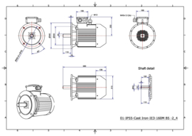 OMT1-IE3 160M4 11kW (1500rpm) 400/690V 50Hz B3/B5/B35