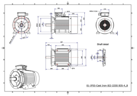 OMT1-IE3 225S4 37kW (1500rpm) 400/690V 50Hz IP55 B3/B35/B5/V1