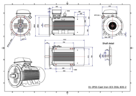 OMT1-IE3 355LY4 355kW (1500rpm) 400/690V 50Hz B3/B5/B35/V1