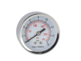 Manometer 1/4'' x 50 mm  0 - 16 bar