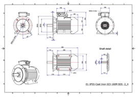 OMT1-IE3 160M2 11kW (3000rpm) 400/690V 50Hz B3/B5/B35