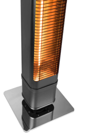 Eurom | Staande Terrasverwarming | Elektrisch | Heat and beat tower | 2200W dimbaar | 22m² | Carbon | Bluetooth speakers | AB + App | 334562