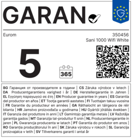 Eurom Sani Comfort 1000 WiFi Wit infrarood badkamerkachel
