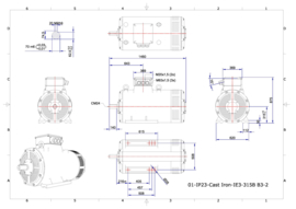 OMD-IE3 315M2 200kW (3000rpm) 400/690V 50Hz IP23 B3/B5/B35/V1