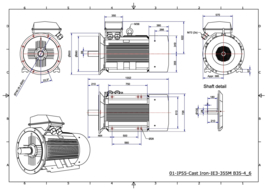 OMT1-IE3 355M6 160kW(1000rpm) 400/690V 50Hz B3/B5/B35/V1