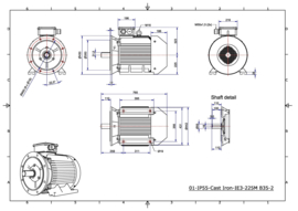 OMT1-IE3 225M4 45kW(1500rpm) 400/690V 50Hz IP55 B3/B35/B5/V1