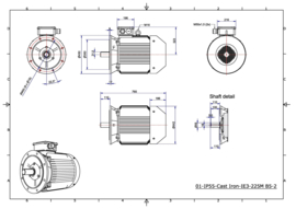 OMT1-IE3 225M6 30kW(1000rpm) 400/690V 50Hz IP55 B3/B35/B5/V1