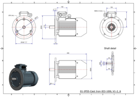 OMT1-IE3 100LX4 3kW (1500rpm) 400/690V 50Hz B3/B5/B35/V1