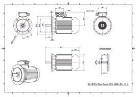 OMT1-IE3 160L2 18,5kW (3000rpm) 400/690V 50Hz B3/B5/B35