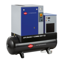 Airpress Schroefcompressor APS 7,5 Basic CombiDry (500L tank)