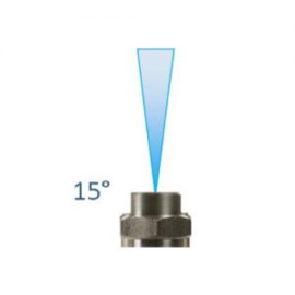 Eurom HD-vlakstraal nozzle 15°/0,50Ø (1/4'' buitendraad)