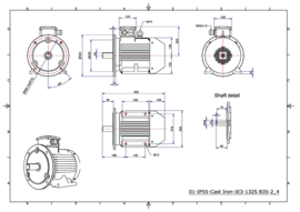 OMT1-IE3 132S4 5,5kW (1500rpm) 400/690V 50Hz B3/B5/B35