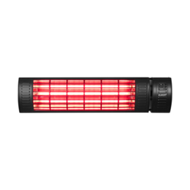 Eurom | Hangende Terrasverwarming | Elektrisch | Golden 2000 Ultra RCD Black | 2000W | 20m² | Golden Halogeen | Afst. & dimmer | 334531
