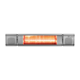 Eurom | Hangende Terrasverwarming | Elektrisch | Heat and Beat Antraciet | 2000W | 20m² | Golden Amber | Afst. & dimmer | +Bluetooth Speakers | 334586