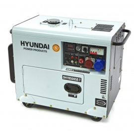 Hyundai 7KVA DHY8500SE-T geluidgedempte verrijdbare Diesel aggregaat 230/400V