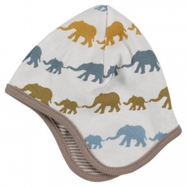 Piloten mutsje baby olifant - taupe