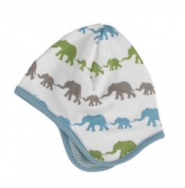 Pilotenmutsje baby Olifant - blauw multicolor