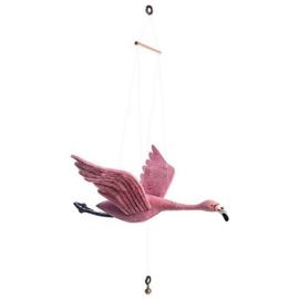 Mobiel bewegende Flamingo