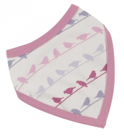 Pilotenmutsje baby Vogeltjes - roze multicolor