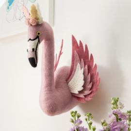 Dierenkop Flamingo - lichtroze